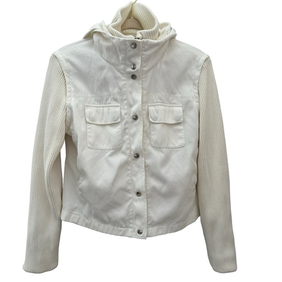 Gentryportofino Women’s Convertible Jacket Size 44 Italy (M) US cream color - Picture 5 of 14